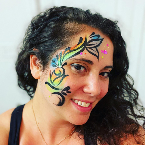 Tasha with face paint