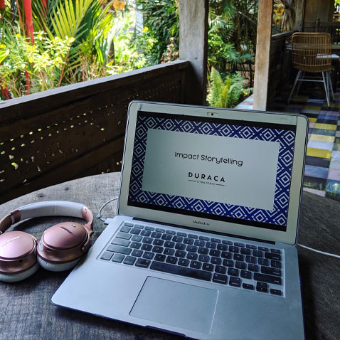 Laptop and Headphones